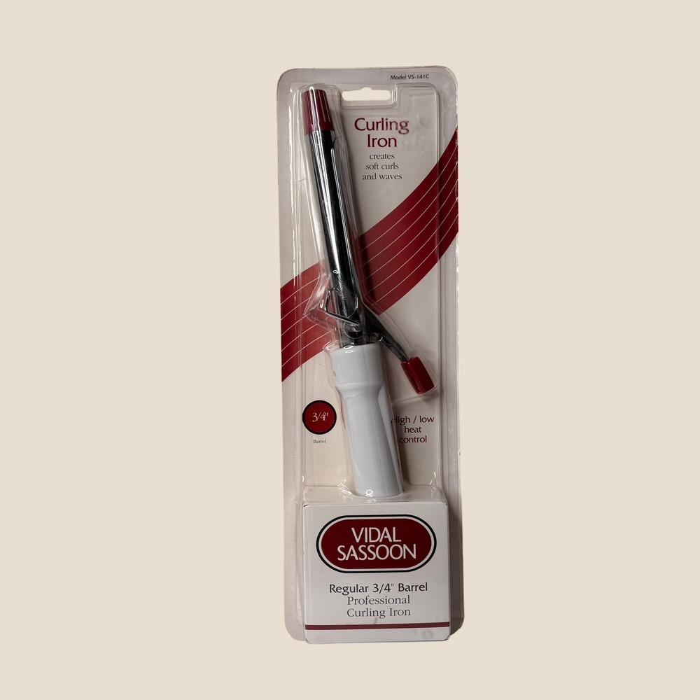 Vidal Sassoon Curling Iron Unisex 3/4 Inch White New Vintage 1997 VS-141C